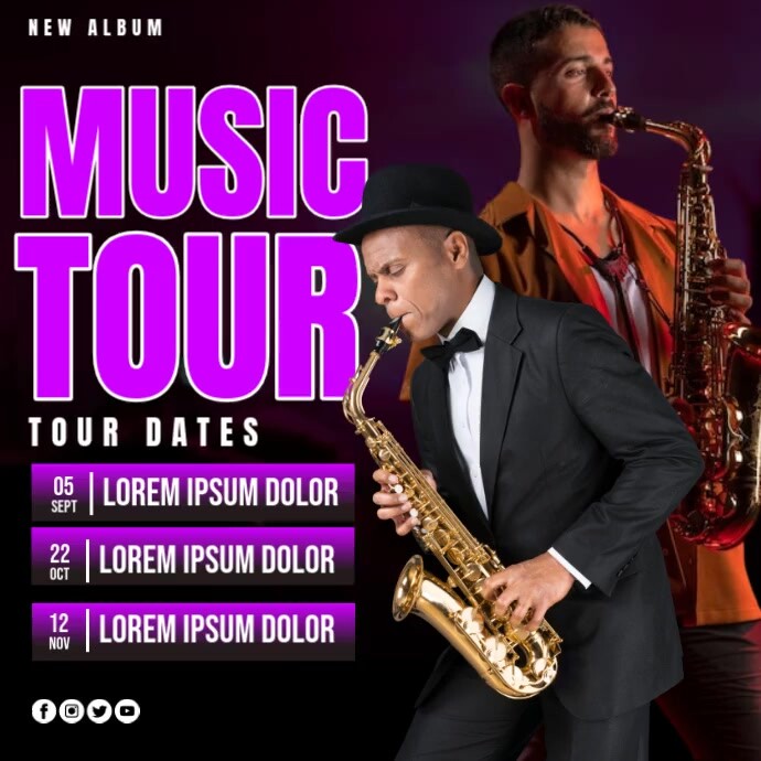Concert Timetable Example Music Tour Schedule Template | PosterMyWall
