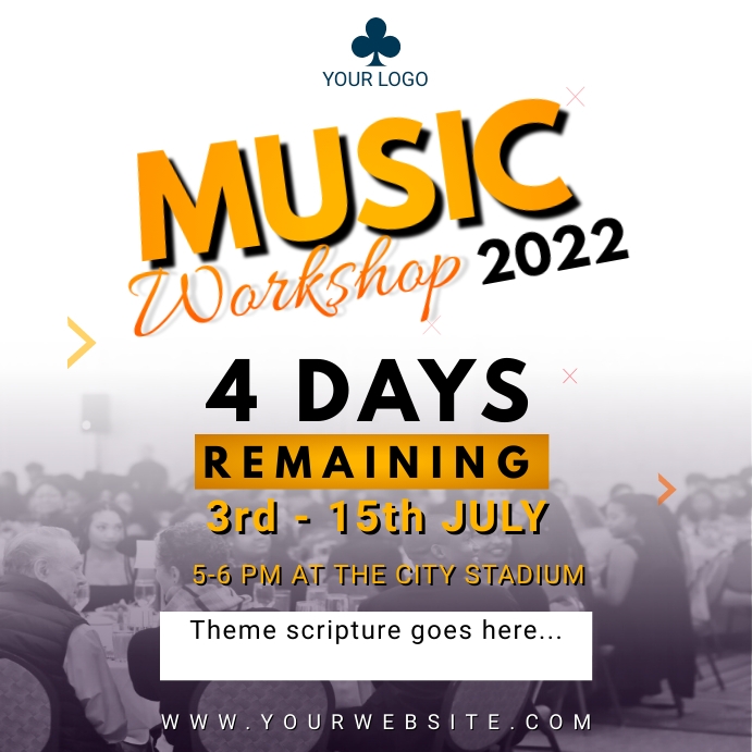 Music Workshop Countdown flyer/poster Template | PosterMyWall