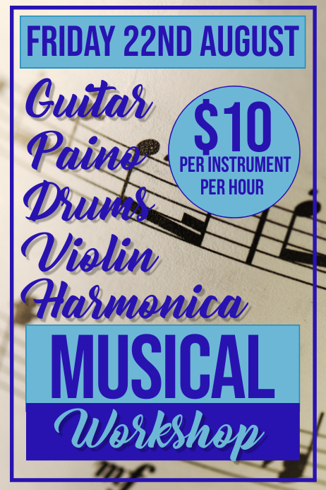 Music Workshop Template | PosterMyWall
