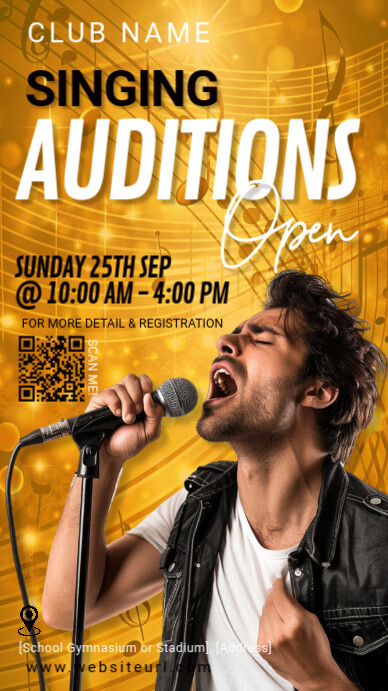 musical, audition. plays and musical.event Instagram 快拍 template