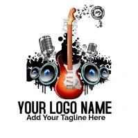 Musical Elements, Music, Musical Instruments Logo template