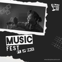 Musical fest square instagram template Instagram-Beitrag