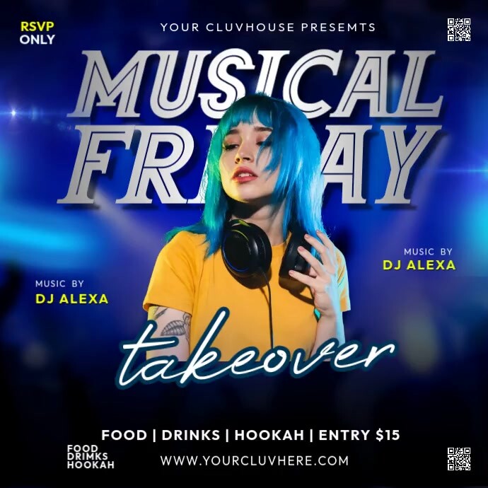 MUSICAL FRIDAY Instagram 帖子 template