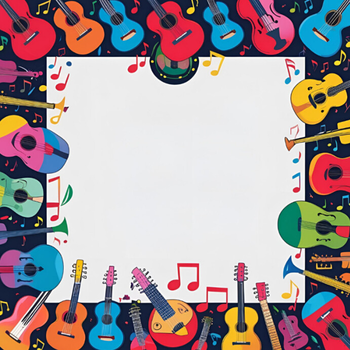 musical instruments background | musical festival poster designs Instagram-opslag template