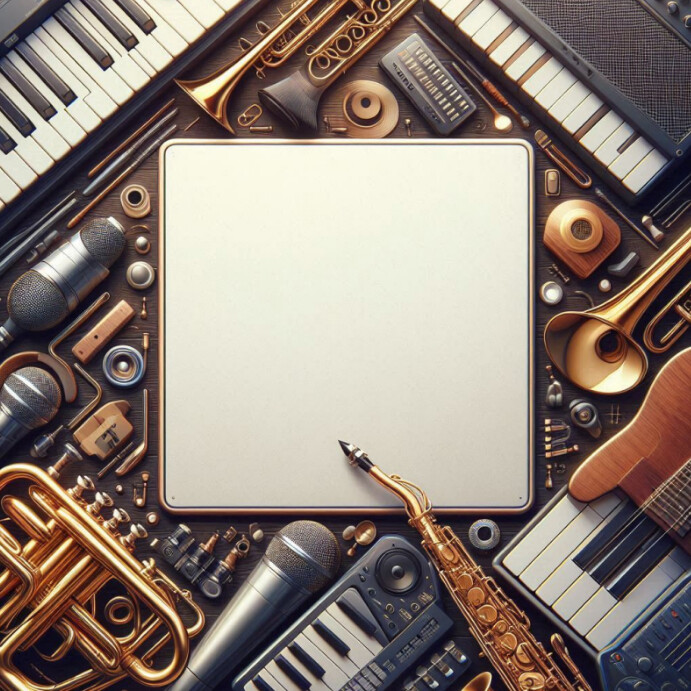 Musical Instruments Design Template Instagram Post