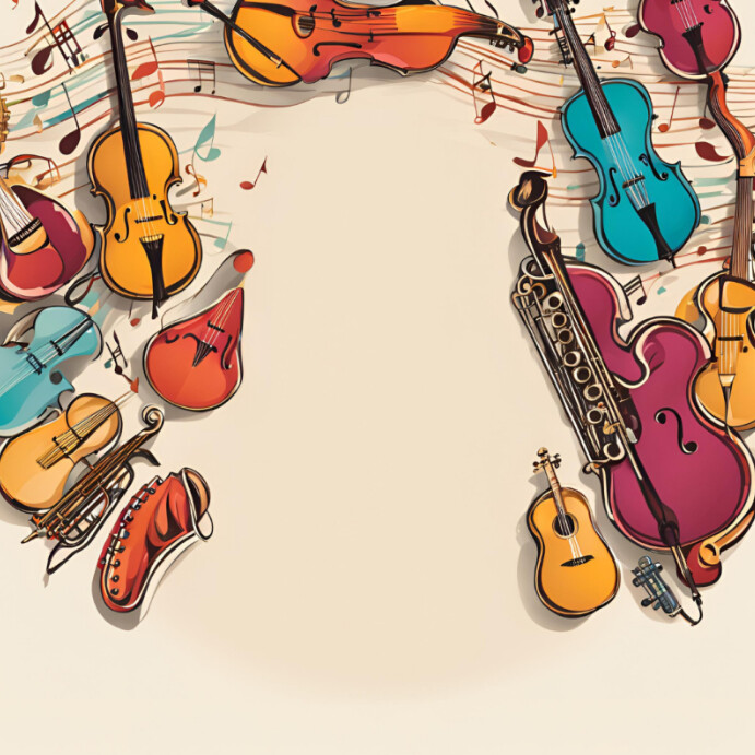 Copy Musical Instruments Copy of musical instruments silhouettes | PosterMyWall