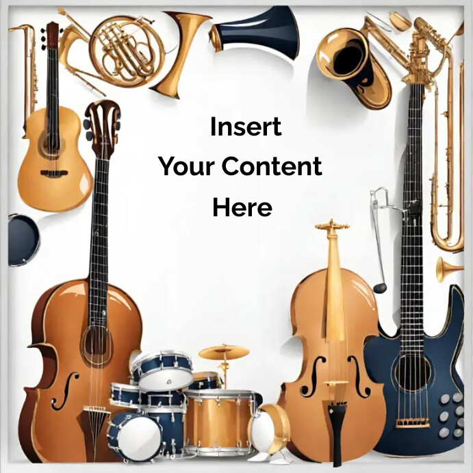 Obe Instrument Copy of Musical Instruments Silhouettes | PosterMyWall