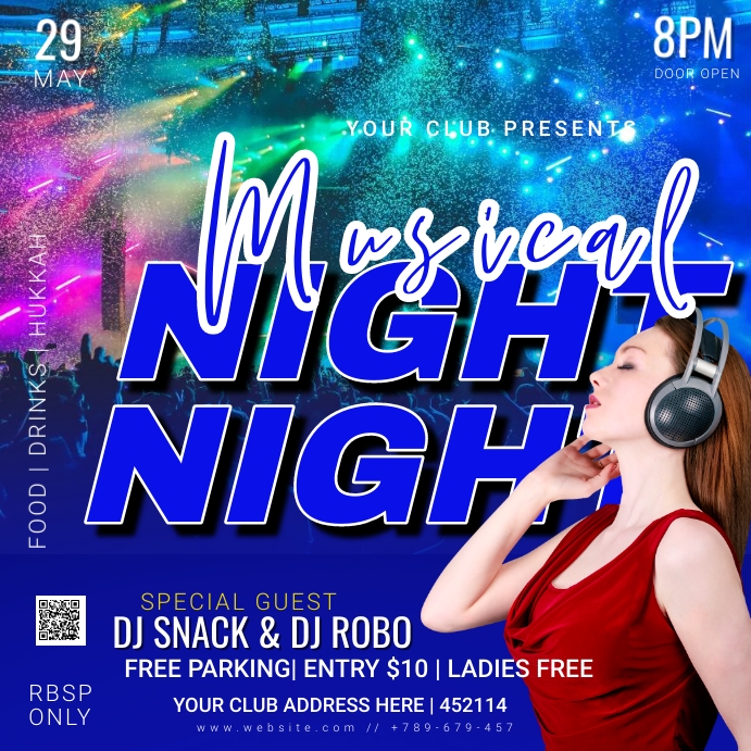 musical night party ads Template | PosterMyWall