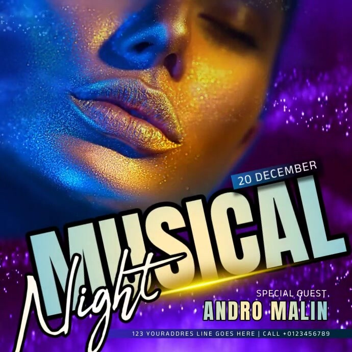 Musical Night template Instagram Post
