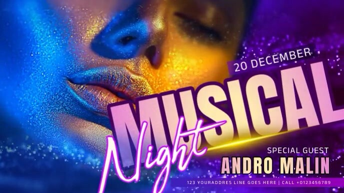 Musical Night Program Card Design Musical Night template | PosterMyWall