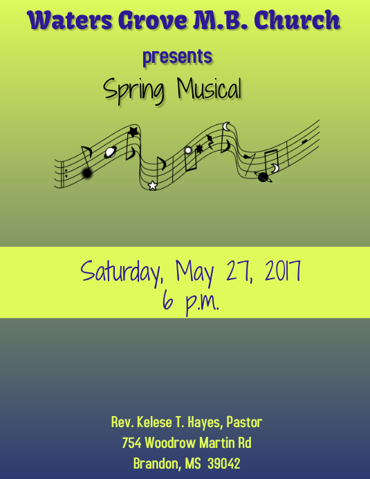 Church Musical Program Template