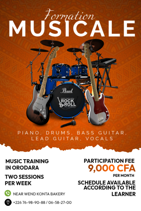 Musical Training Program Template | PosterMyWall
