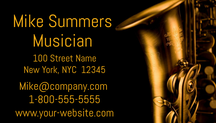 Musician Business Card Template Postermywall