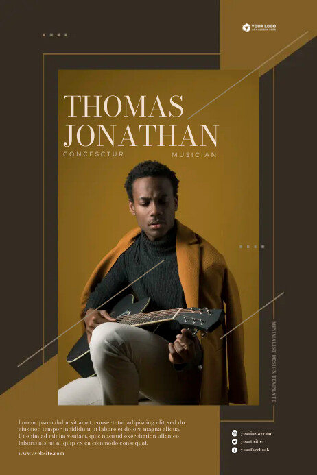 Musician personal poster Template | PosterMyWall