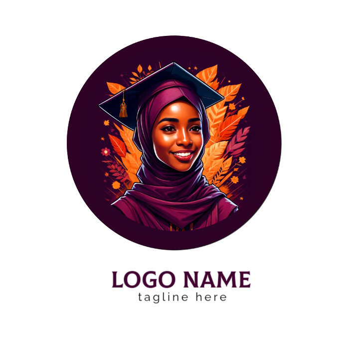 Muslim graduate Graduation logo illustration template