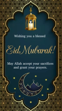 Muslim or Islamic flyer template (1) Digital Display (9:16)