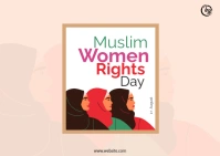 Muslim Women Rights Day Carte postale template