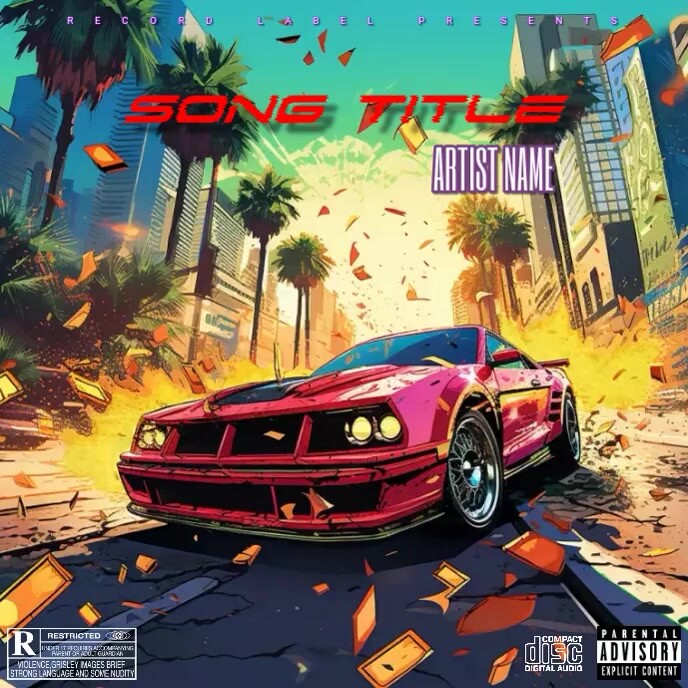 MUSTANG MIXTAPE ALBUM SONG COVER TEMPLATE (1) Okładka albumu
