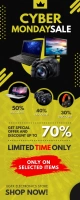 Mustard Cyber Monday Electronics Roll up Banner template