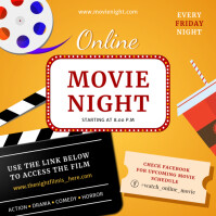 Mustard Online Movie Night Invitation