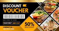 Mustard Restaurant Gift Voucher Facebook Shared Image template