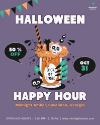 Muted Instagram Halloween Bar Happy Hour template