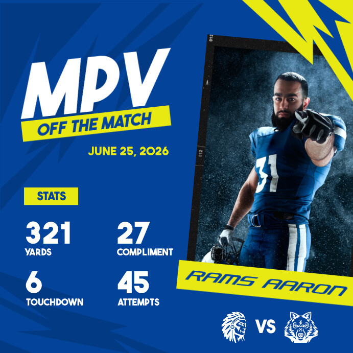 MVP off the Match Instagram Post template
