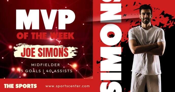MVP Soccer Player Facebook 共享图片 template