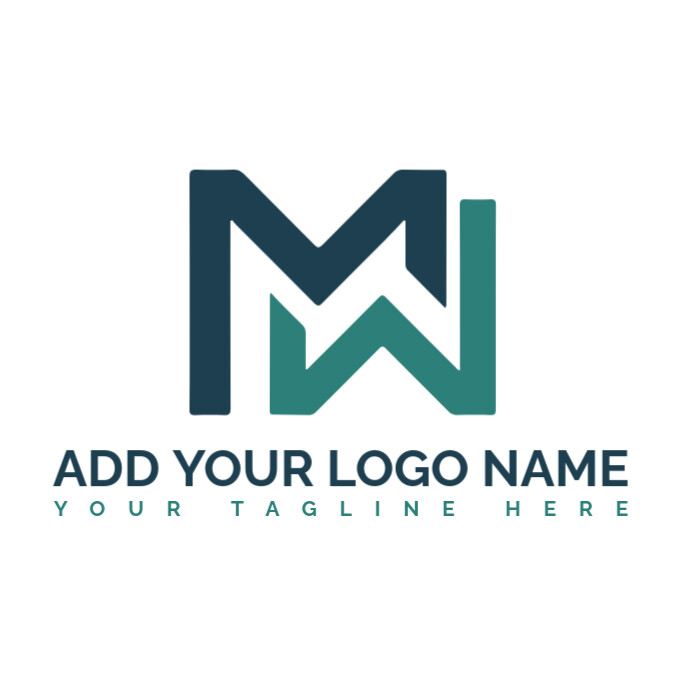 MW logo/alphabet logo/brand identity/colorful Template | PosterMyWall