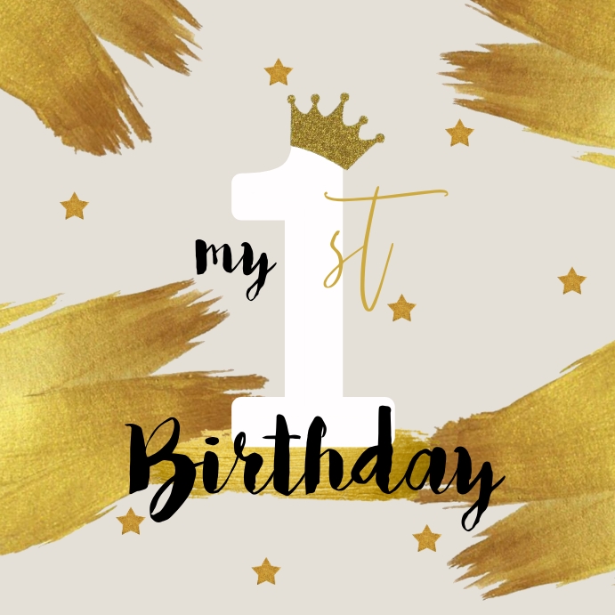 my 1st birthday template Instagram Post