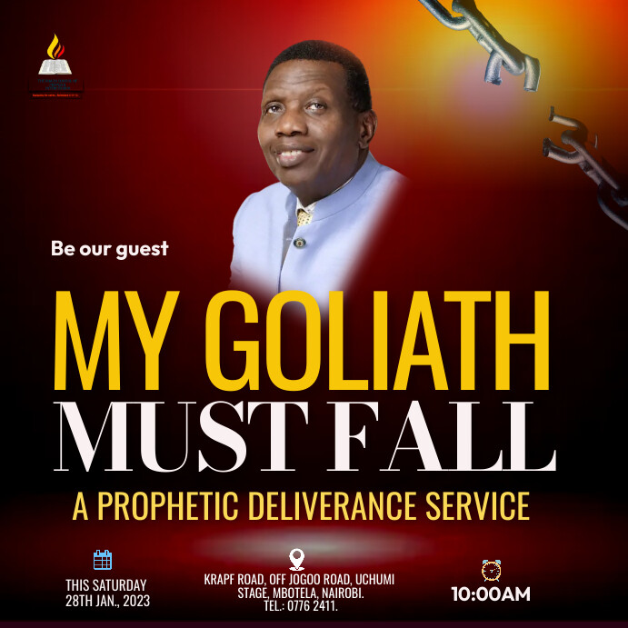 Plantilla de Mi Goliat Debe Caer | PosterMyWall