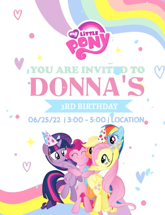 My Little Pony Template | PosterMyWall