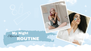 Niebieski My Night Skincare Routine Thumbnail Ads YouTube-miniature Template
