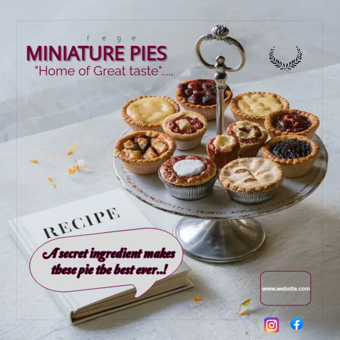 My pie template Publicación de Instagram