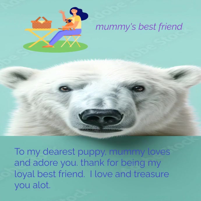 my puppy,my best friend Instagram Post template