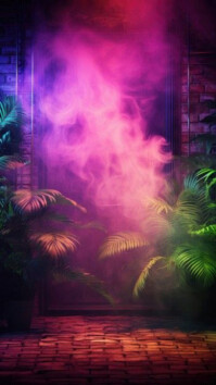Mystical Jungle Neon Entrance WhatsApp Status template