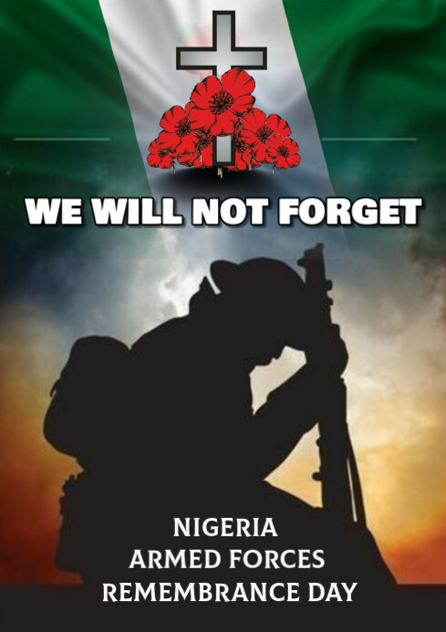 Nigeria armed forces remembrance day A4 template