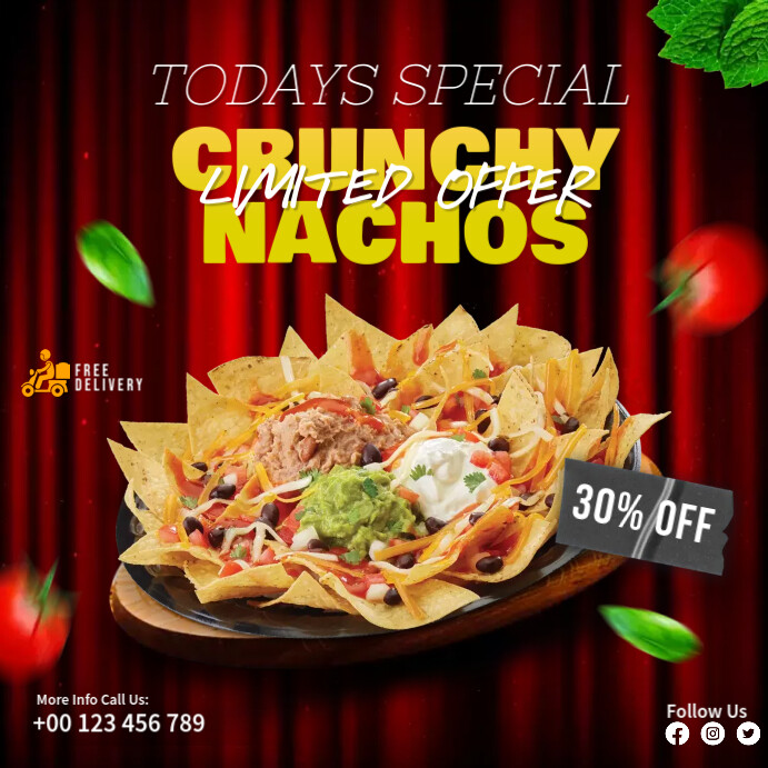 Nachos Crunchy Menu Template | PosterMyWall