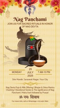 Nag Panchami Puja Invitation Instagram Story Template