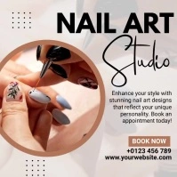 Nail Art Ads Message Instagram template