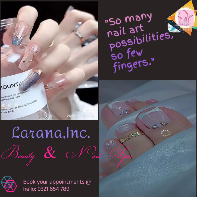 nail art Template PosterMyWall