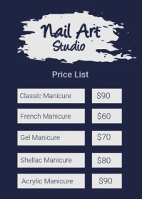 Nail Art Studio A6 template