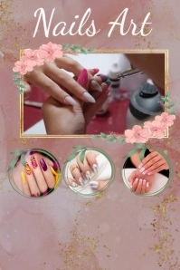 Nail artist ad Plakkaat template