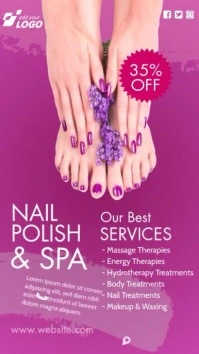 Nail Polish & Spa Instagram Story template
