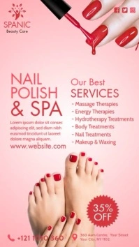 Nail Polish & Spa Instagram Story template
