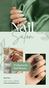 Nail Salon Ad Template História do Instagram