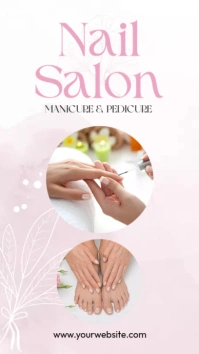 Nail Salon Ad Template Affichage numérique (9:16)