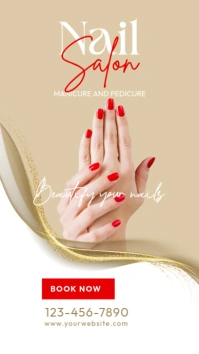 Nail Salon Ad Template História do Instagram