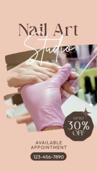Nail Salon Ad Template for Beauty and Spa Services Instagram Story
