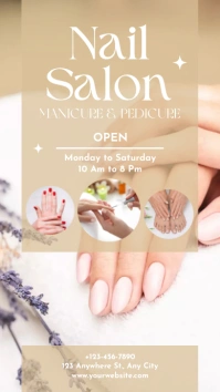Nail Salon Ad Template História do Instagram